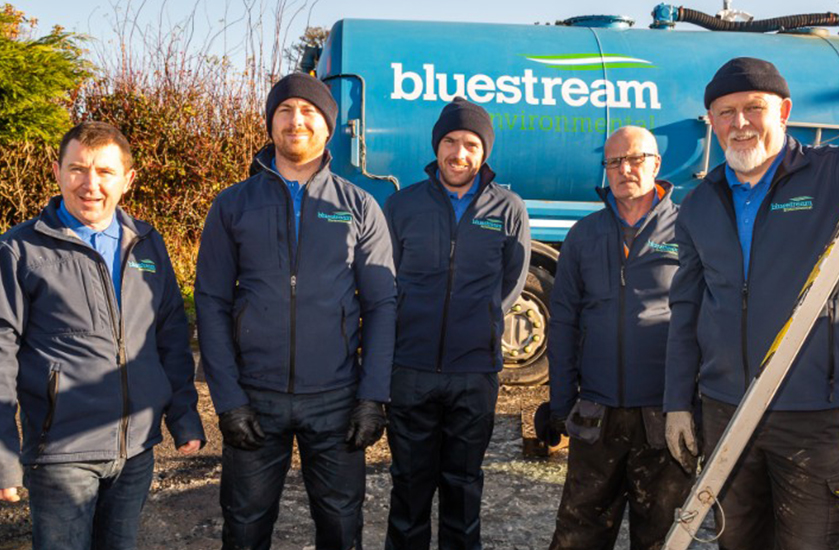 Bluestream team providing wastewater treatment systems installation services